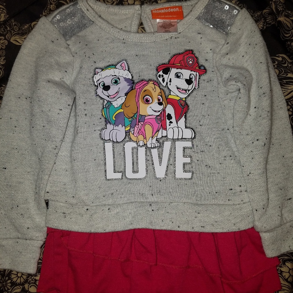 Paw Patrol 2T toddler girls shirt-dress